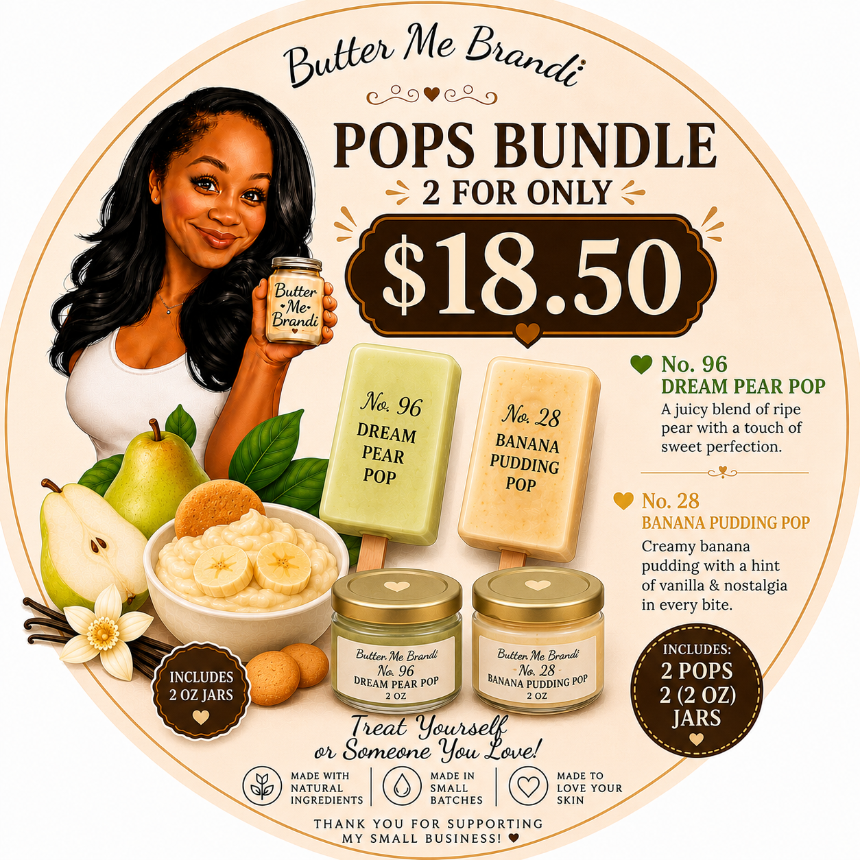 "Return Of the POPs" - Dream Pear Pop 2oz+ Banana Pudding Pop 2oz Bundle